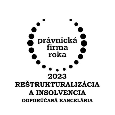 Právnická firma roka 2023 - Reštrukturalizácia a insolvencia